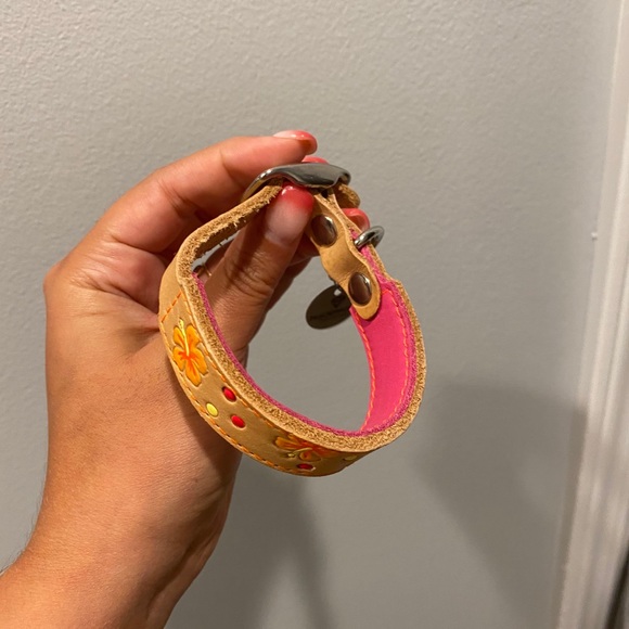 genuine leather hand painted dog collar - Picture 3 of 3